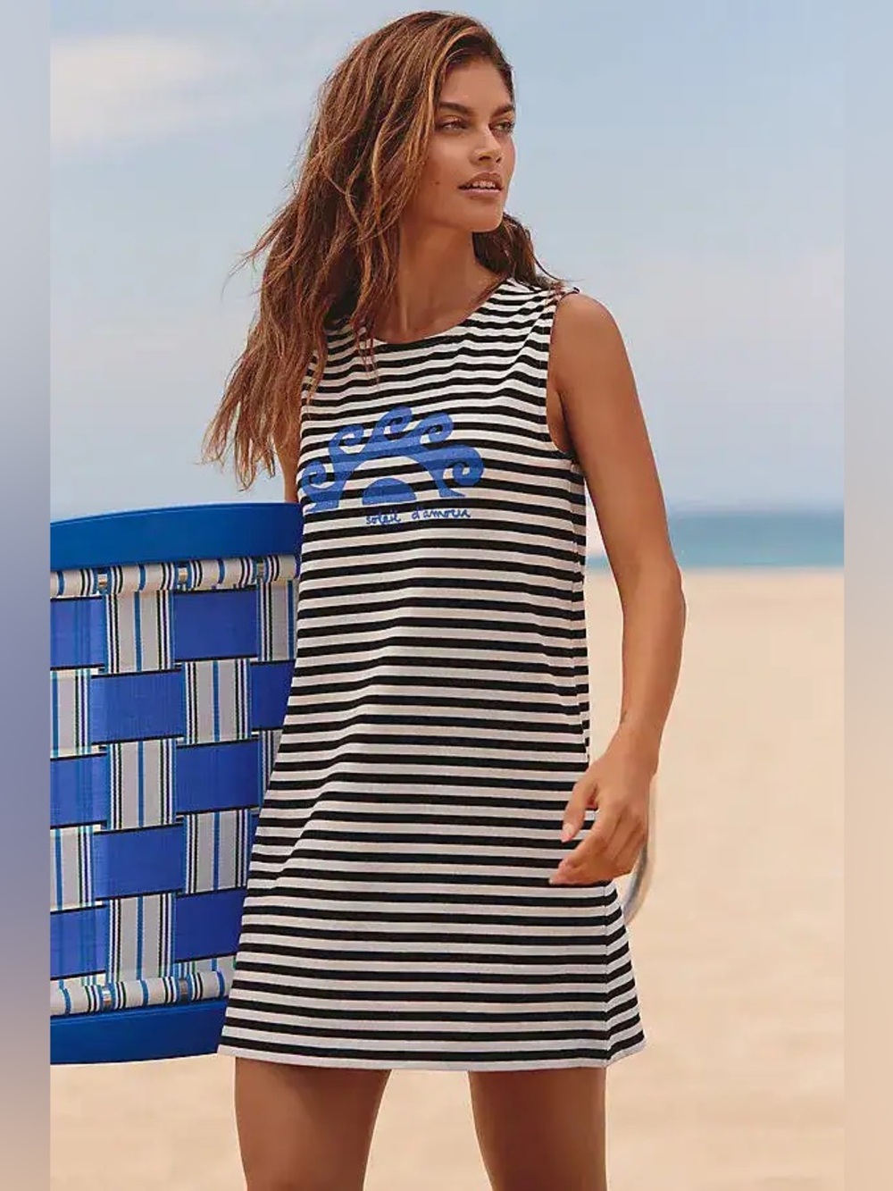 Anthropologie Celandine x Agathe Marty Graphic Mini Dress Striped NWT size small